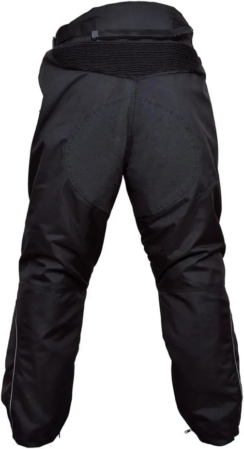 Motorcycle Waterproof Riding OverPants Black with Removable CE Armor PT1