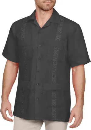 NE PEOPLE Men's Short Sleeve Cuban Guayabera Button Down Shirts Top S-4XL