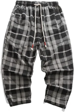 Niiyyjj Men's Straight Harem Pants Male Loose Ankle-Length Trousers Streetwear Male Casual Sweatpants