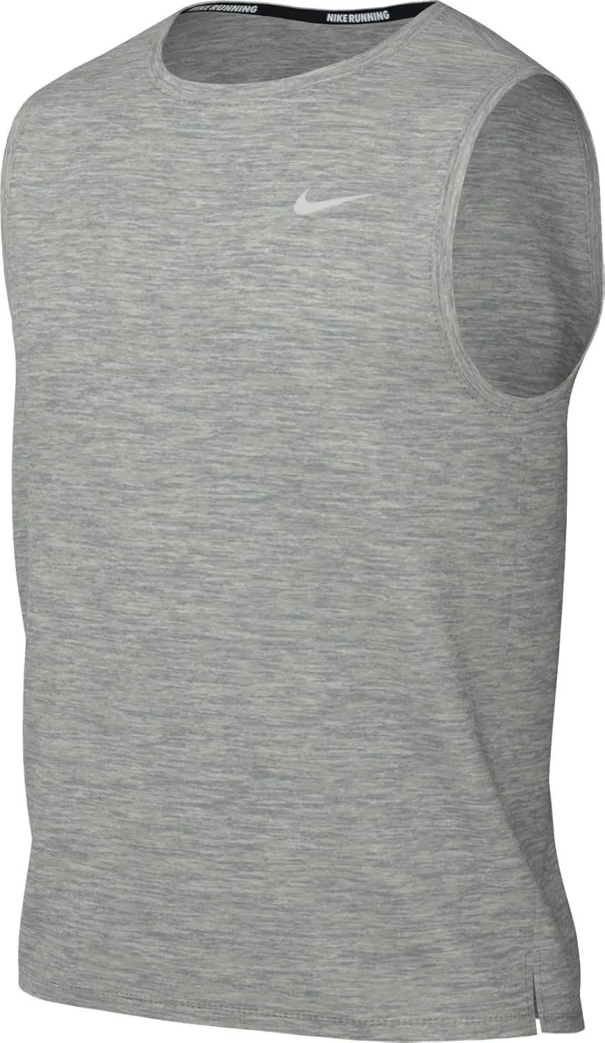 Nike Dry Miler Tank Top (US, Alpha, X-Large, Regular, Regular, Grey/Silver)