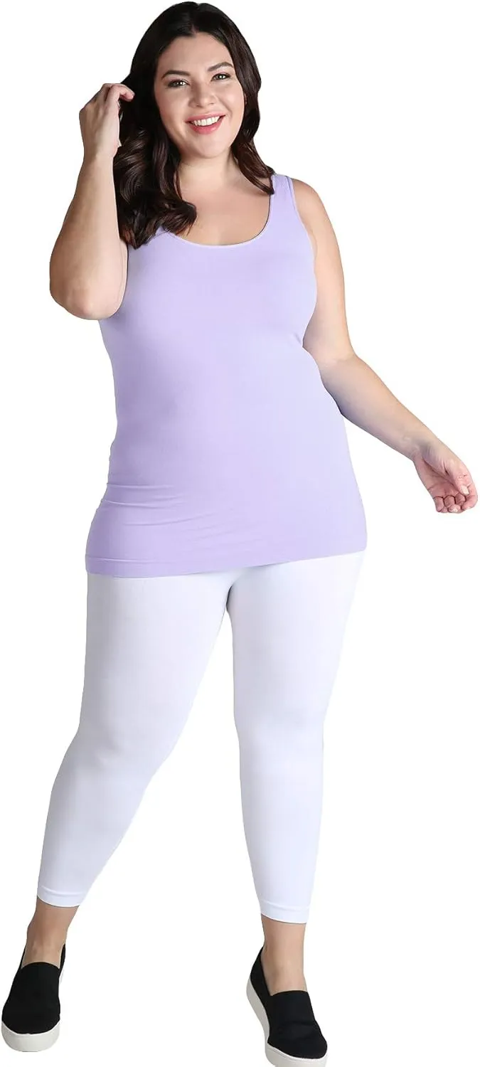 NIKIBIKI Women Seamless Premium Classic Tank Top, Made in U.S.A, Plus Size