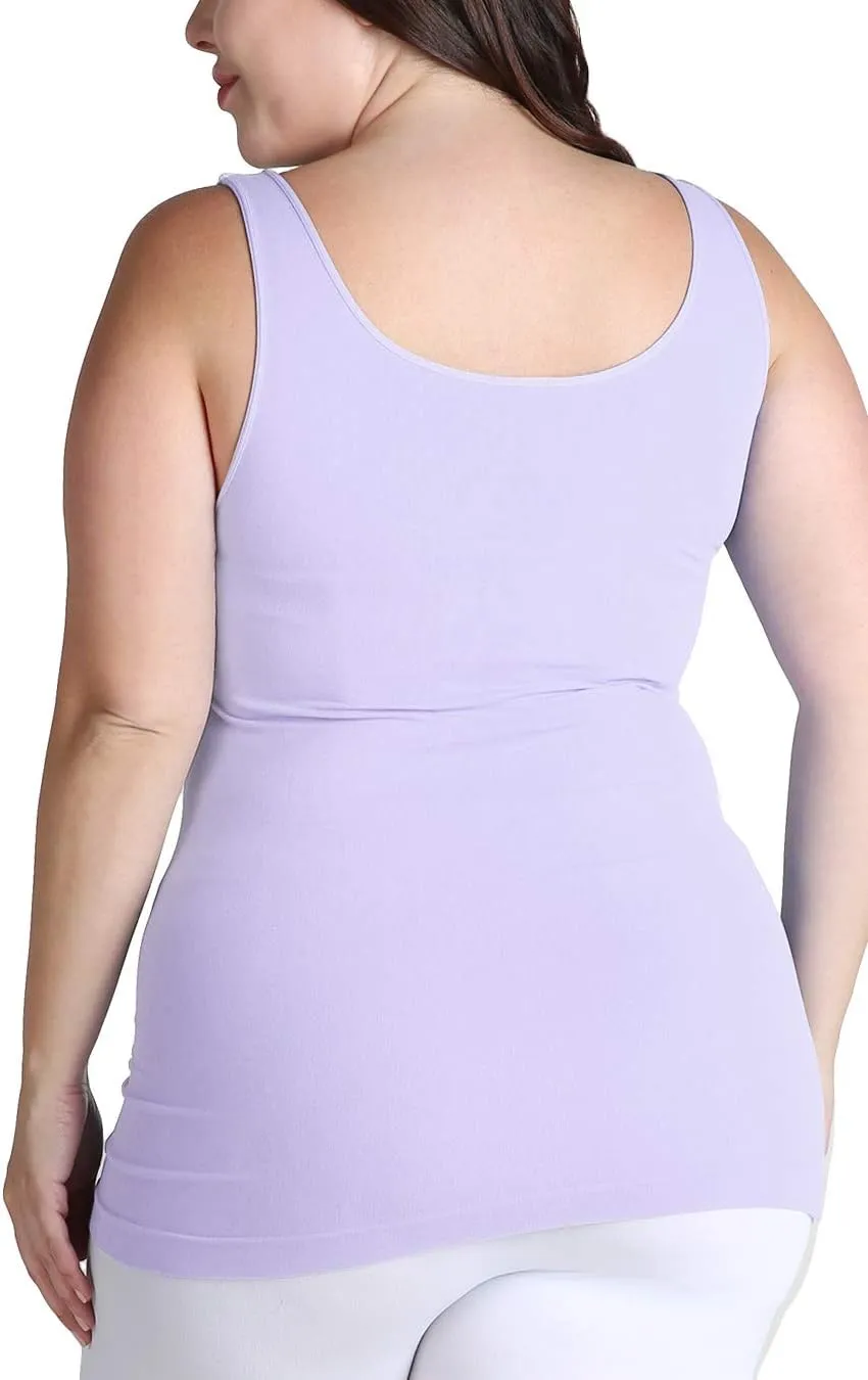 NIKIBIKI Women Seamless Premium Classic Tank Top, Made in U.S.A, Plus Size
