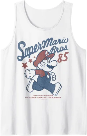 Nintendo Super Mario Bros '85 Vintage Stars Premium T-Shirt Tank Top