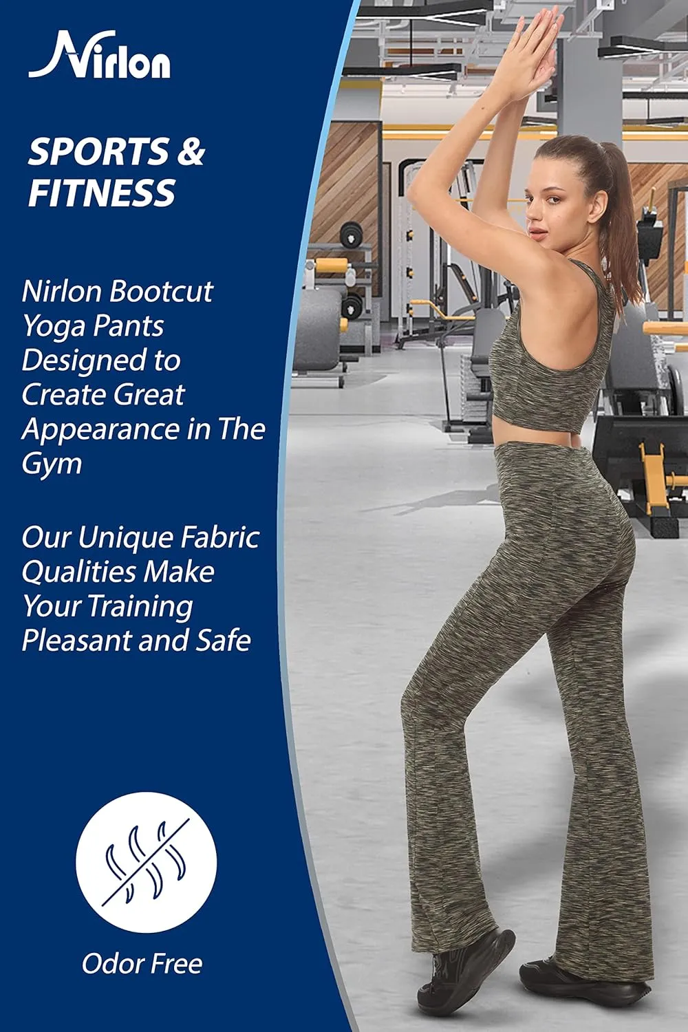 Nirlon Yoga Pants with Pockets - Yoga Pants with Pockets for Women Breathable Leggings with Pockets Regular & Plus Size Pants