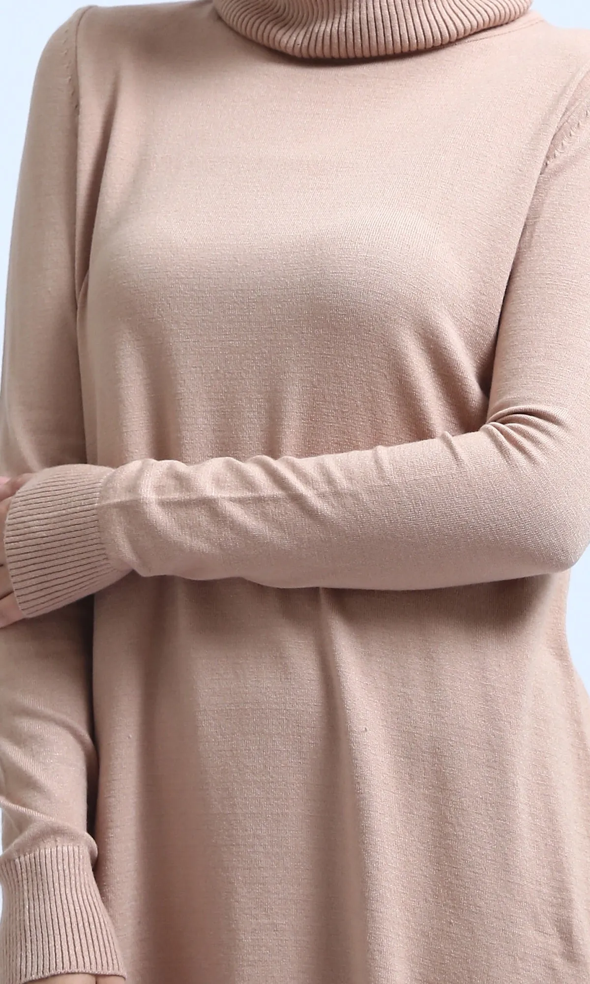 O201306 - Long Sleeve Slip On Pullover - Beige