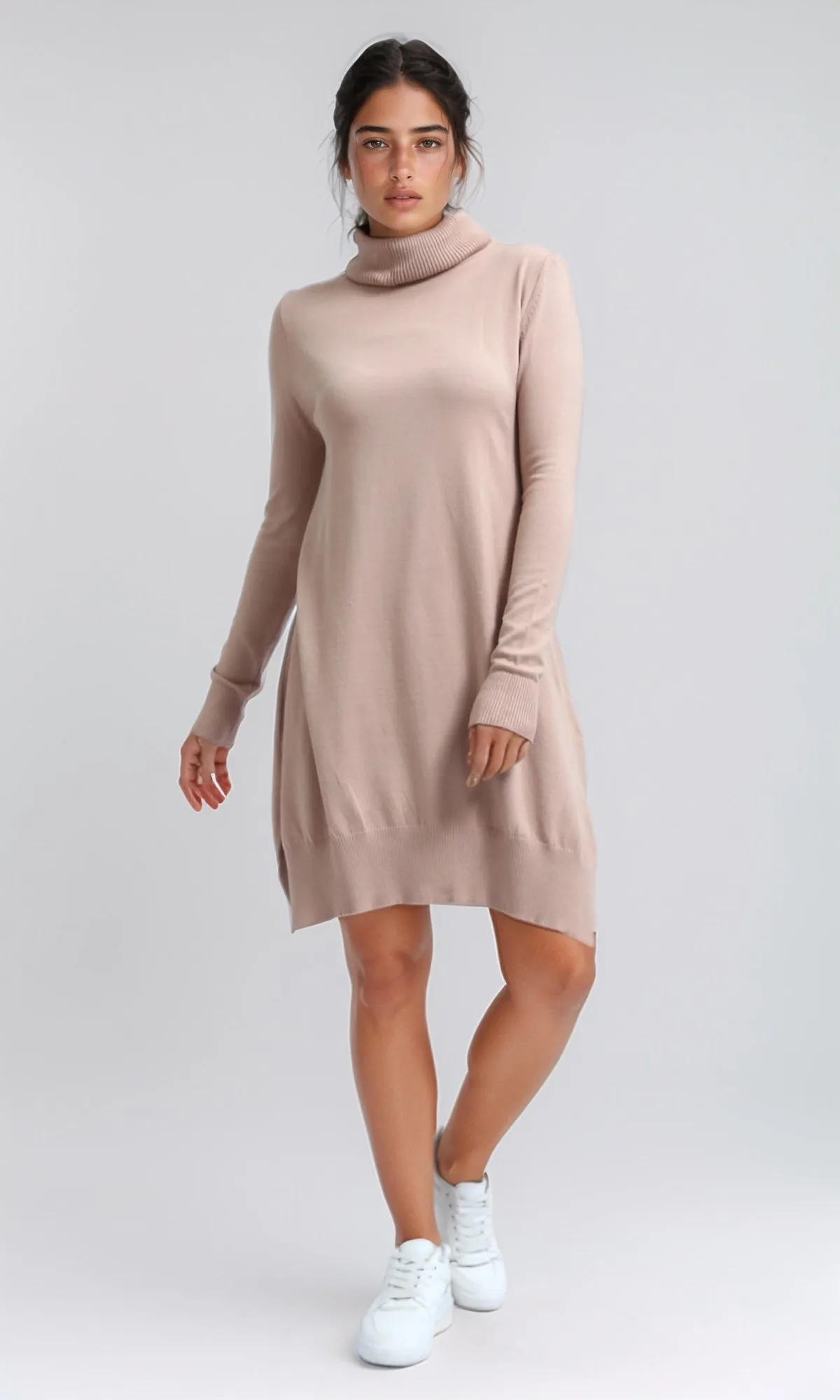 O201306 - Long Sleeve Slip On Pullover - Beige
