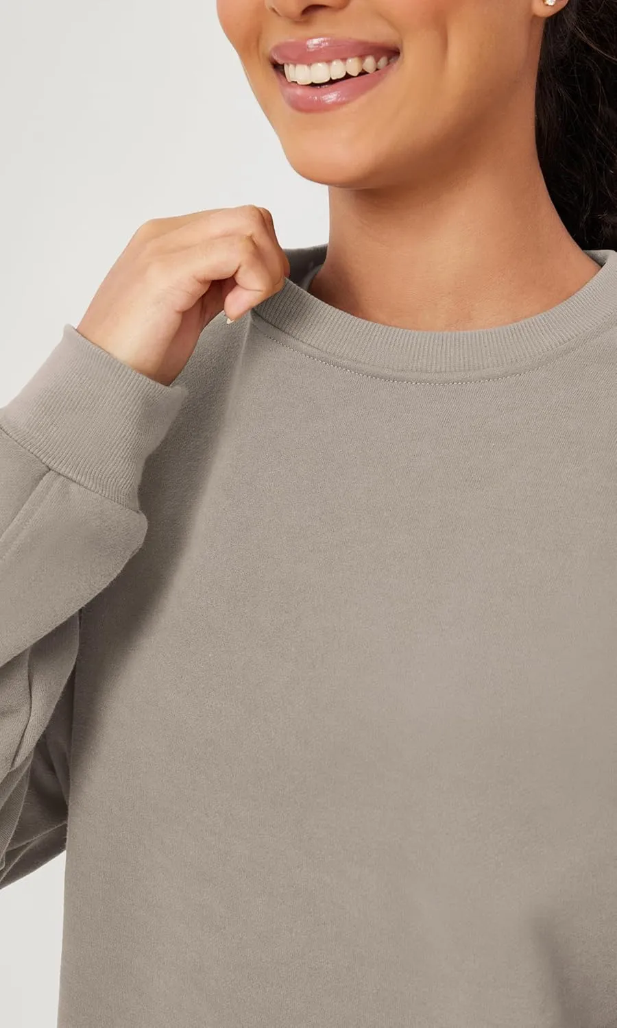 ODODOS Women's Fleece Lined Oversized Sweatshirts Long Sleeve Crew Neck Pullover Top