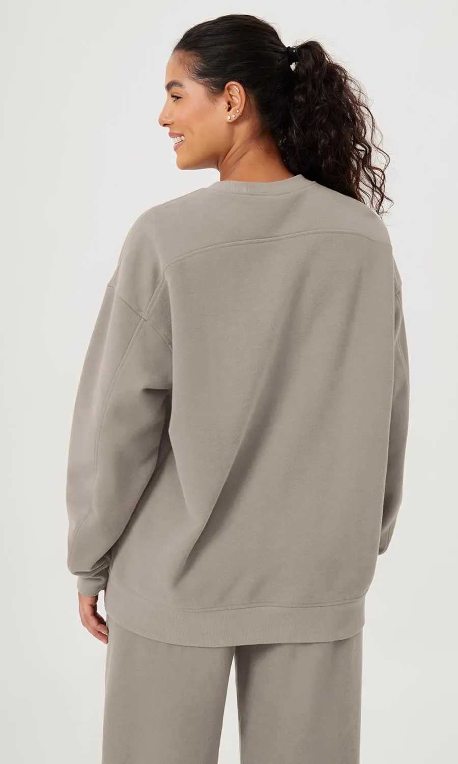 ODODOS Women's Fleece Lined Oversized Sweatshirts Long Sleeve Crew Neck Pullover Top