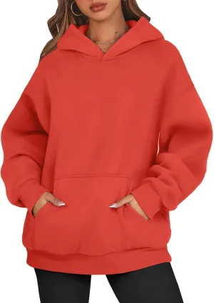 Oversized Hoodies for Women Comfy Fleece Pullover Sweater Casual Long Sleeve Hooded Sweatshirt Cute Hoodies with Pocket