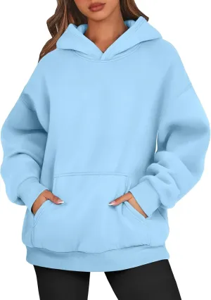 Oversized Hoodies for Women Comfy Fleece Pullover Sweater Casual Long Sleeve Hooded Sweatshirt Cute Hoodies with Pocket