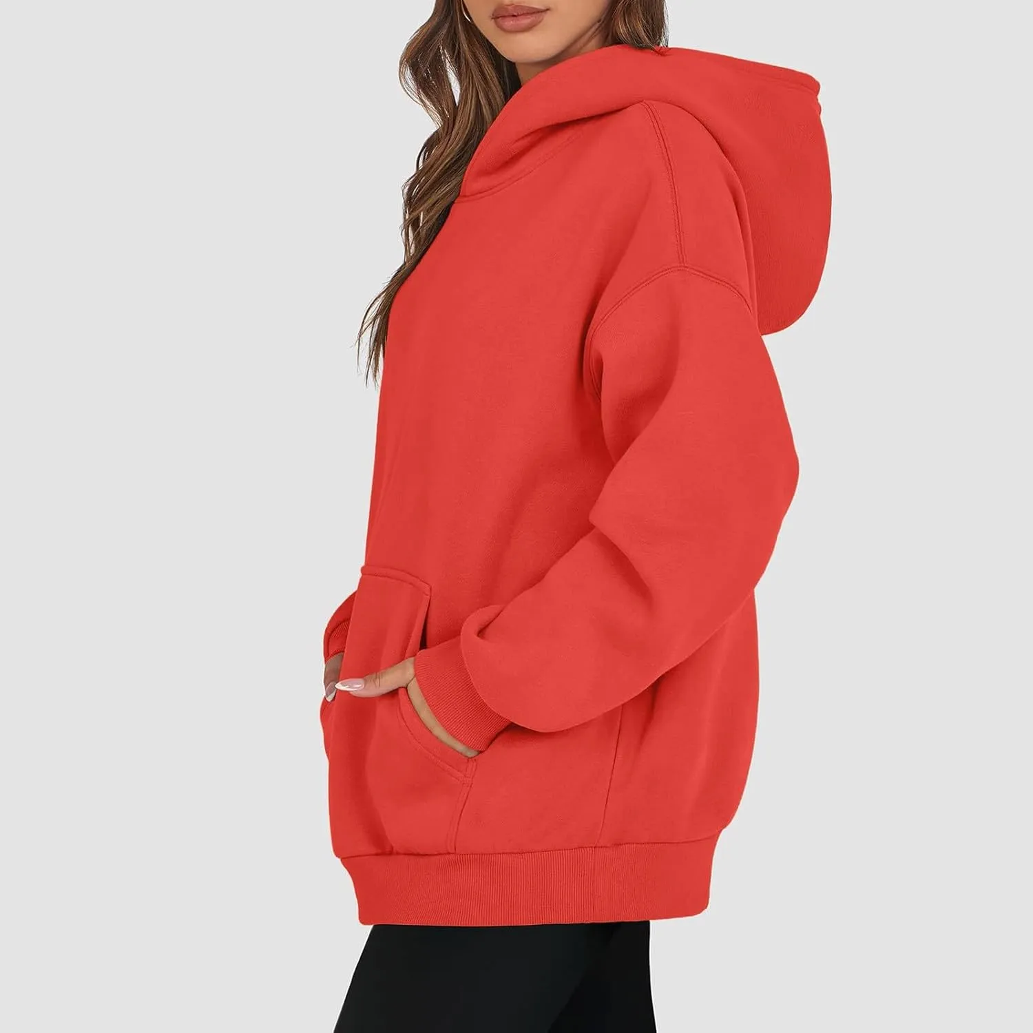 Oversized Hoodies for Women Comfy Fleece Pullover Sweater Casual Long Sleeve Hooded Sweatshirt Cute Hoodies with Pocket