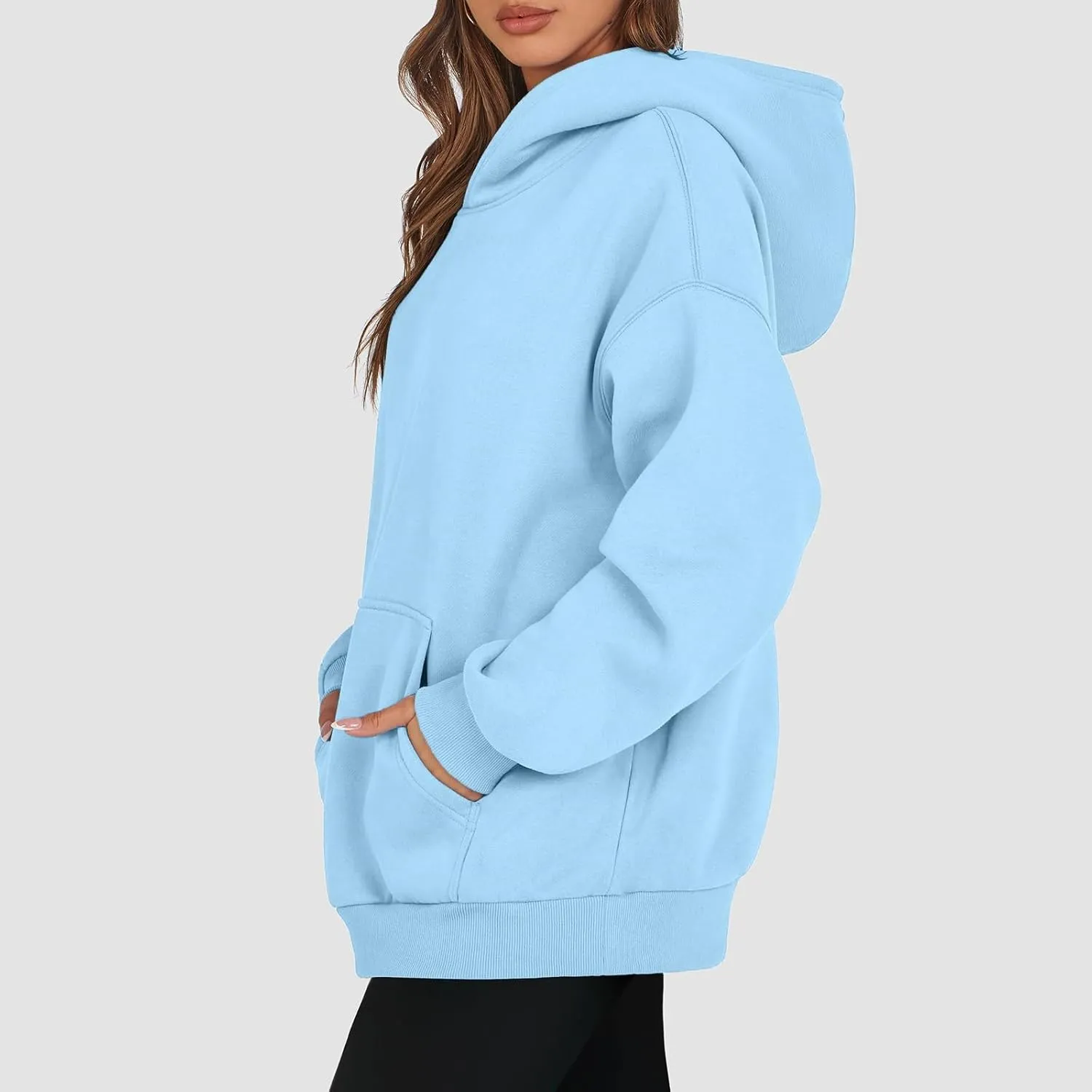 Oversized Hoodies for Women Comfy Fleece Pullover Sweater Casual Long Sleeve Hooded Sweatshirt Cute Hoodies with Pocket