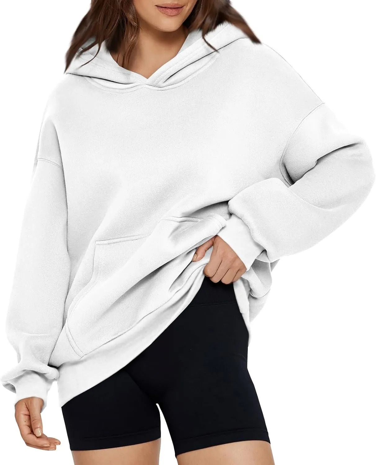 Oversized Sweatshirt for Women Comfort Fleece Hooded Sweatshirts Long Sleeve Pullover Cute Hoodies with Pocket