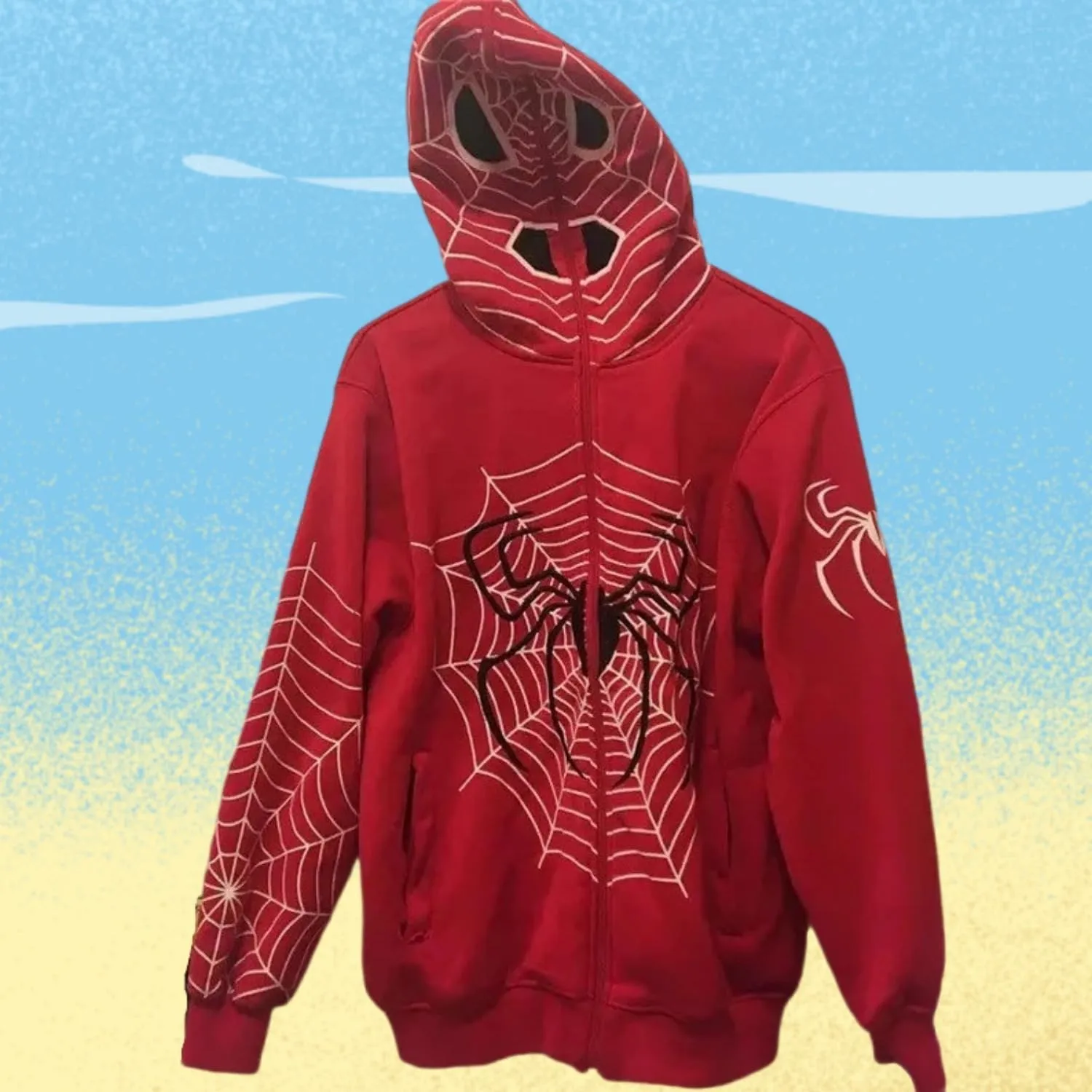 Oversized Zip up Hoodie for Women,Womens Y2k Zip Up Spider Graphic Hoodie,Halloween Rhinestone Oversized Hoodies
