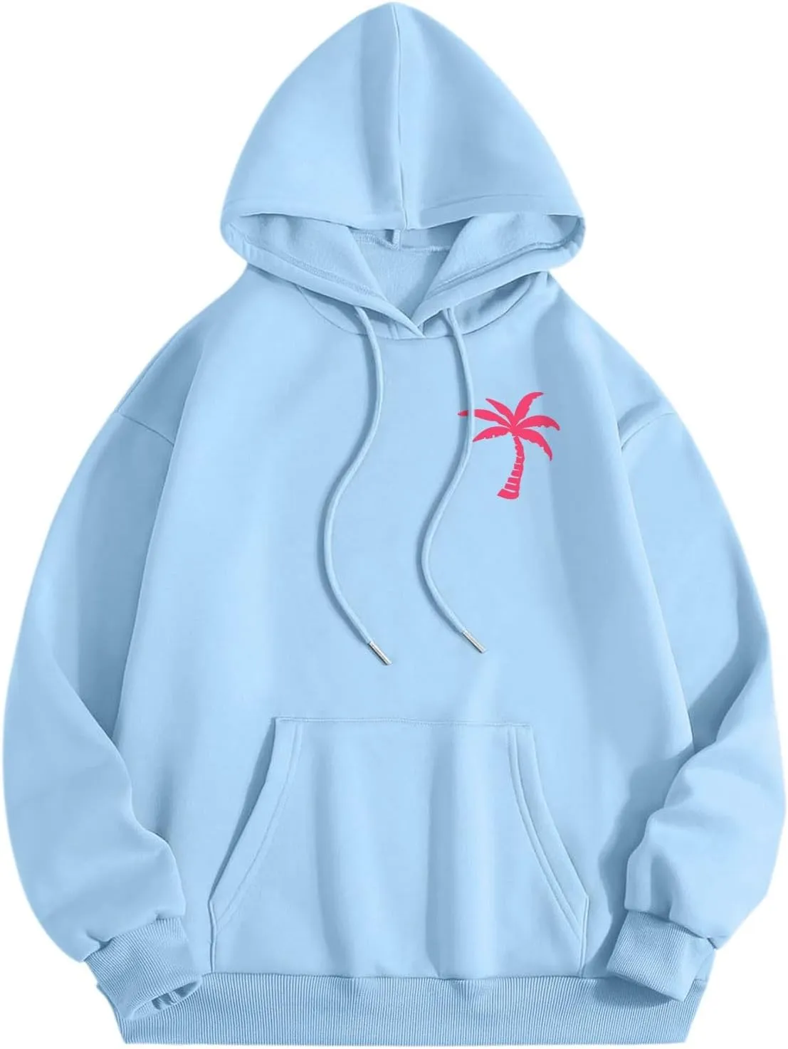 Pink Hoodie for Teen Girls Cute Preppy Clothes Women Fashion Trendy Beach Graphic Sweatshirts Hoodies