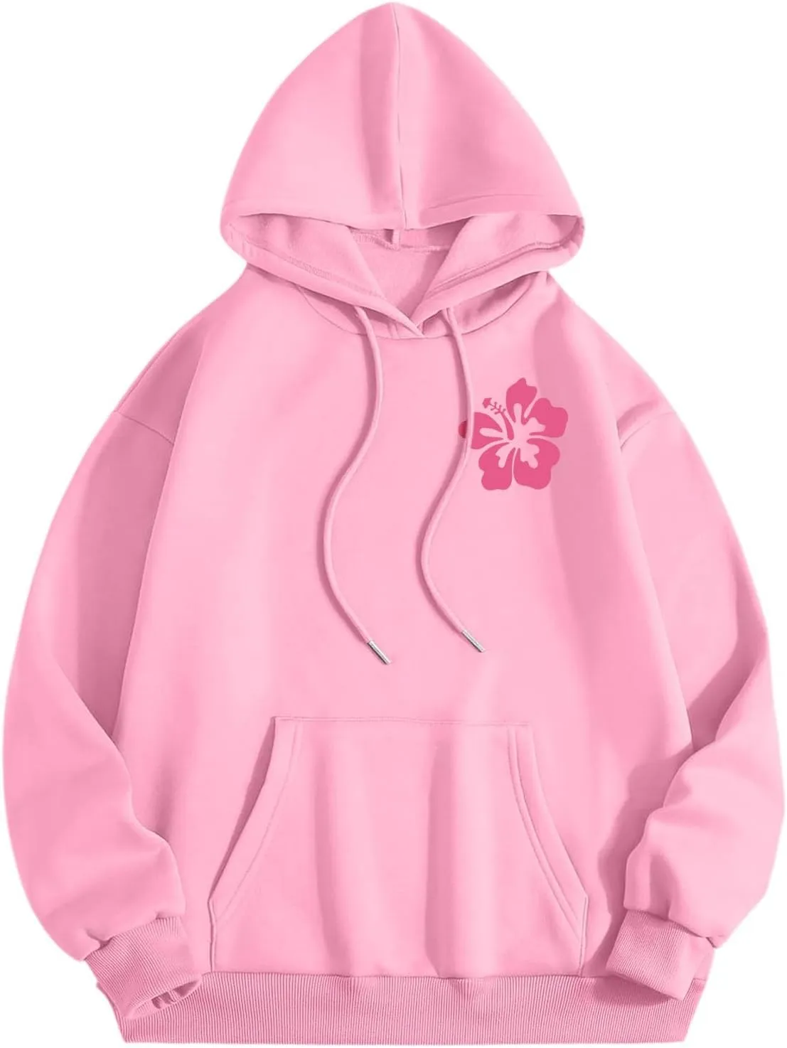 Pink Hoodie for Teen Girls Cute Preppy Clothes Women Fashion Trendy Beach Graphic Sweatshirts Hoodies