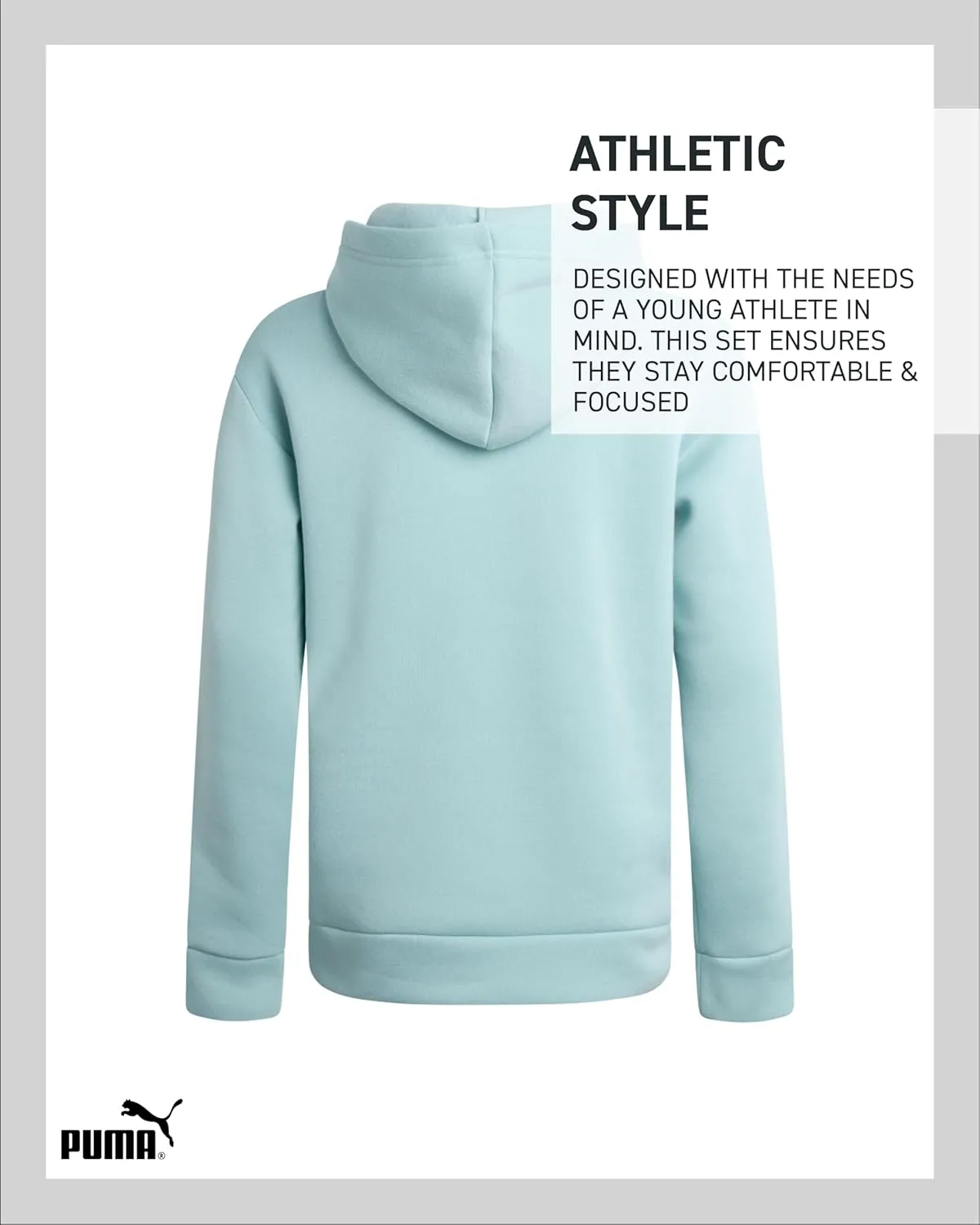 PUMA Boys' Hoodie - Fleece Pullover Basic Athletic Performance Small Chest Logo Sweatshirt for Boys (Sizes: 8-20)