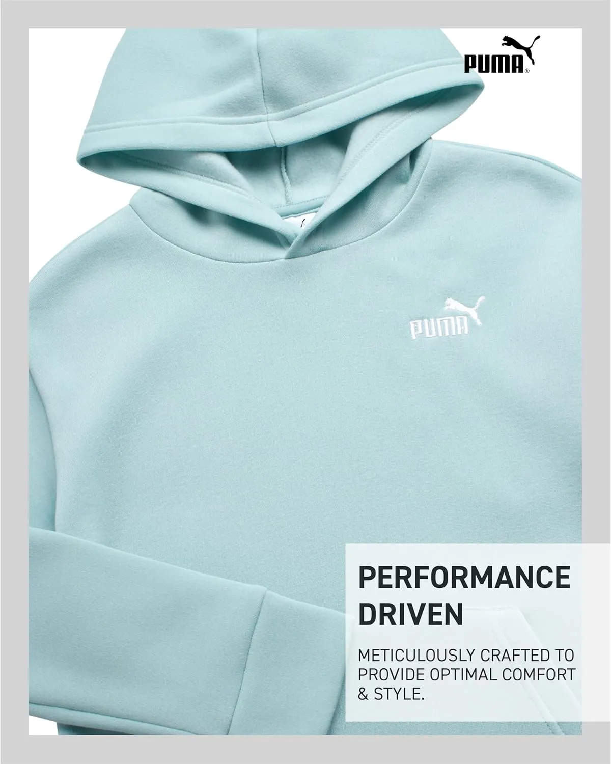 PUMA Boys' Hoodie - Fleece Pullover Basic Athletic Performance Small Chest Logo Sweatshirt for Boys (Sizes: 8-20)
