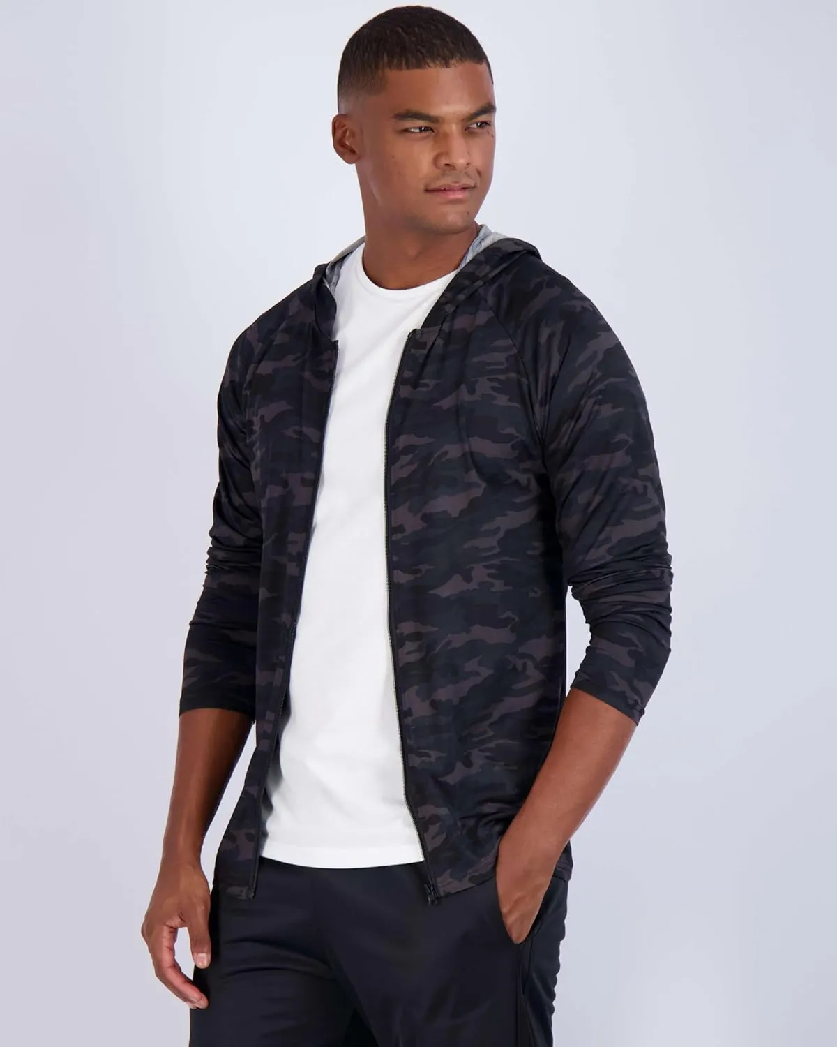 Real Essentials 3 Pack: Mens Dry-Fit Long Sleeve Full Zip Hoodie & Jacket- Athletic Running Jacket (Available in Big & Tall)
