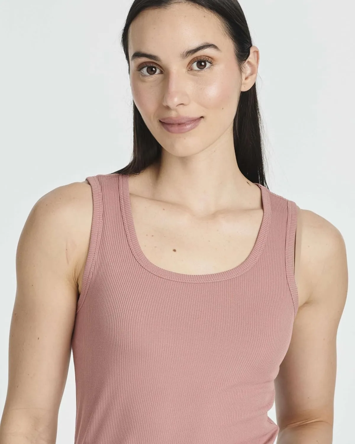 Real Essentials 5 Pack: Women's Ribbed Sleeveless Tank Top - Yoga Casual Tops