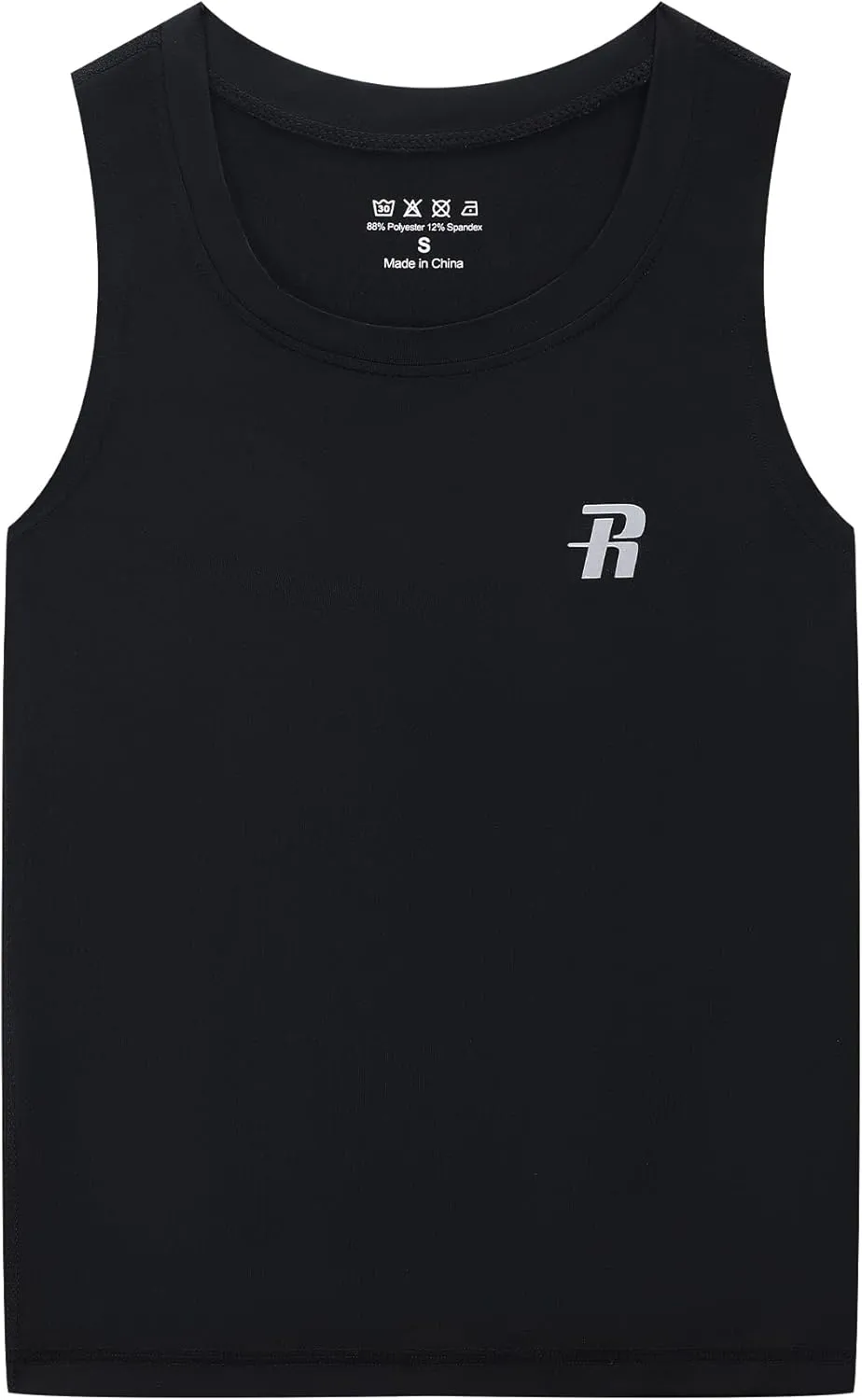 Runhit Boys Compression Tank Top Youth Athletic Quick Dry Base Layer Shirt