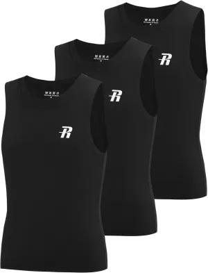 Runhit Boys Compression Tank Top Youth Athletic Quick Dry Base Layer Shirt