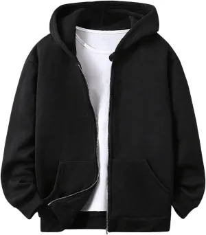 SHENHE Girl's Fleece Zip Up Hoodie Casual Sports Preppy Sweatshirt Hooded Jacket with Pocket