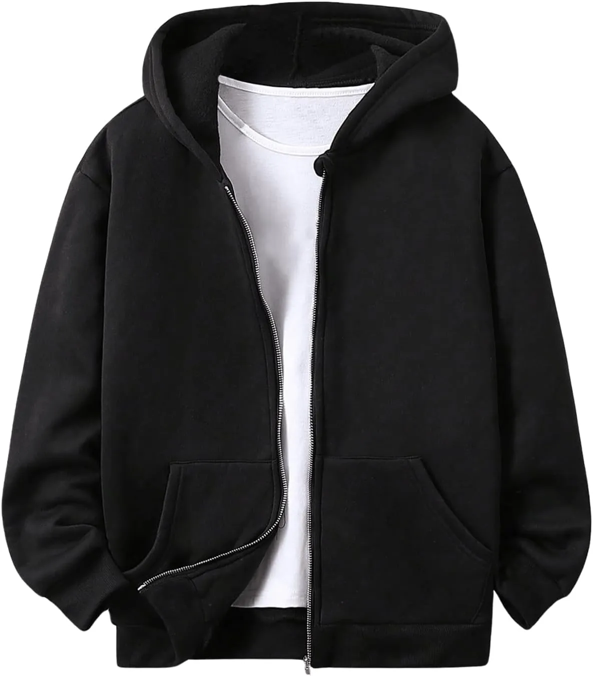 SHENHE Girl's Fleece Zip Up Hoodie Casual Sports Preppy Sweatshirt Hooded Jacket with Pocket