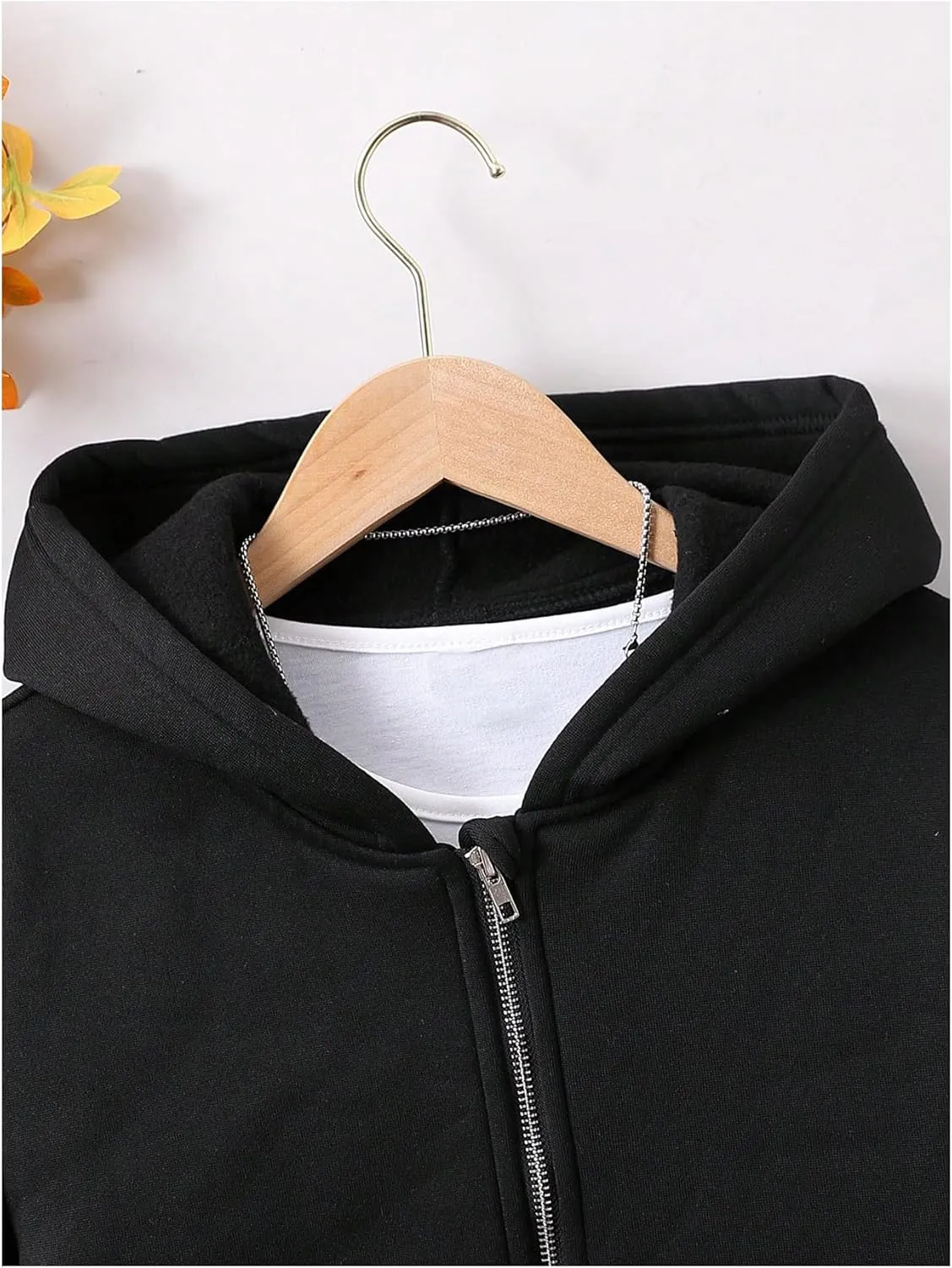 SHENHE Girl's Fleece Zip Up Hoodie Casual Sports Preppy Sweatshirt Hooded Jacket with Pocket