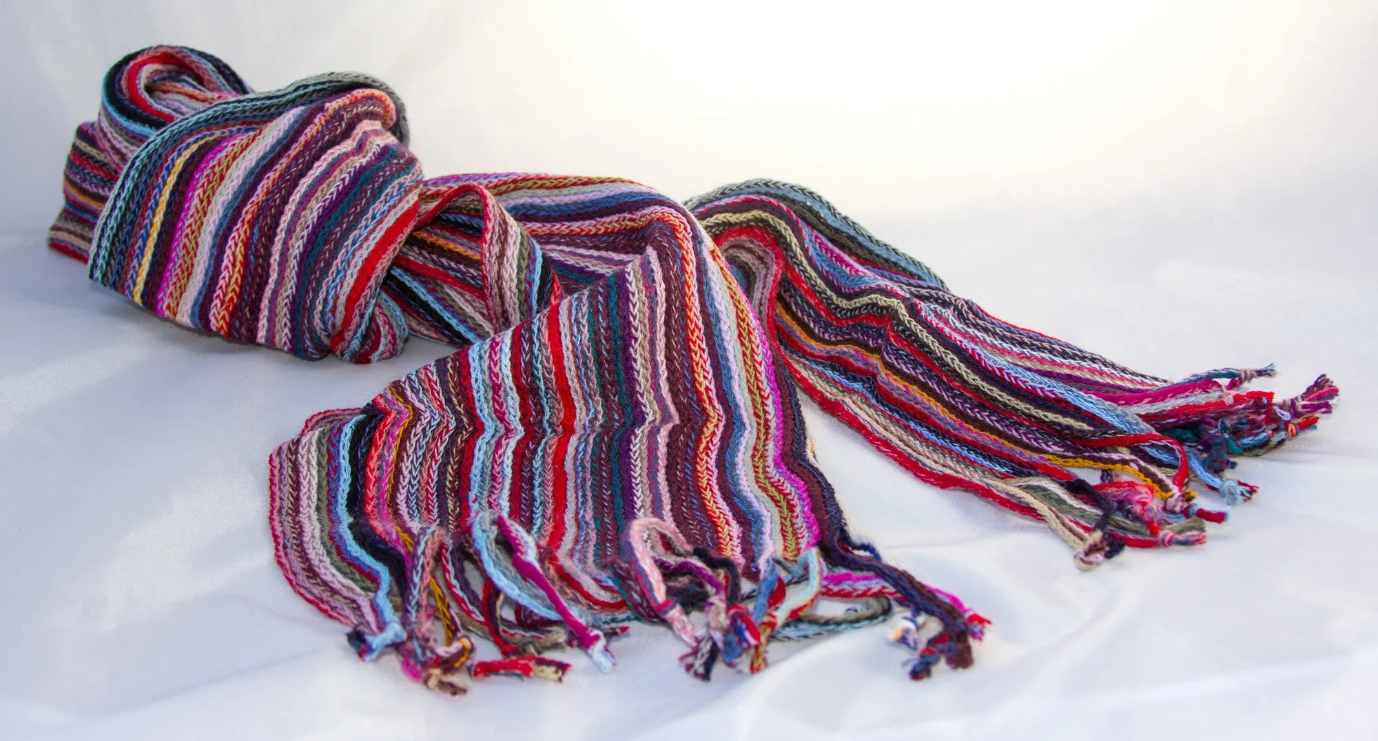 Soft, Long Winter Scarf - Striped