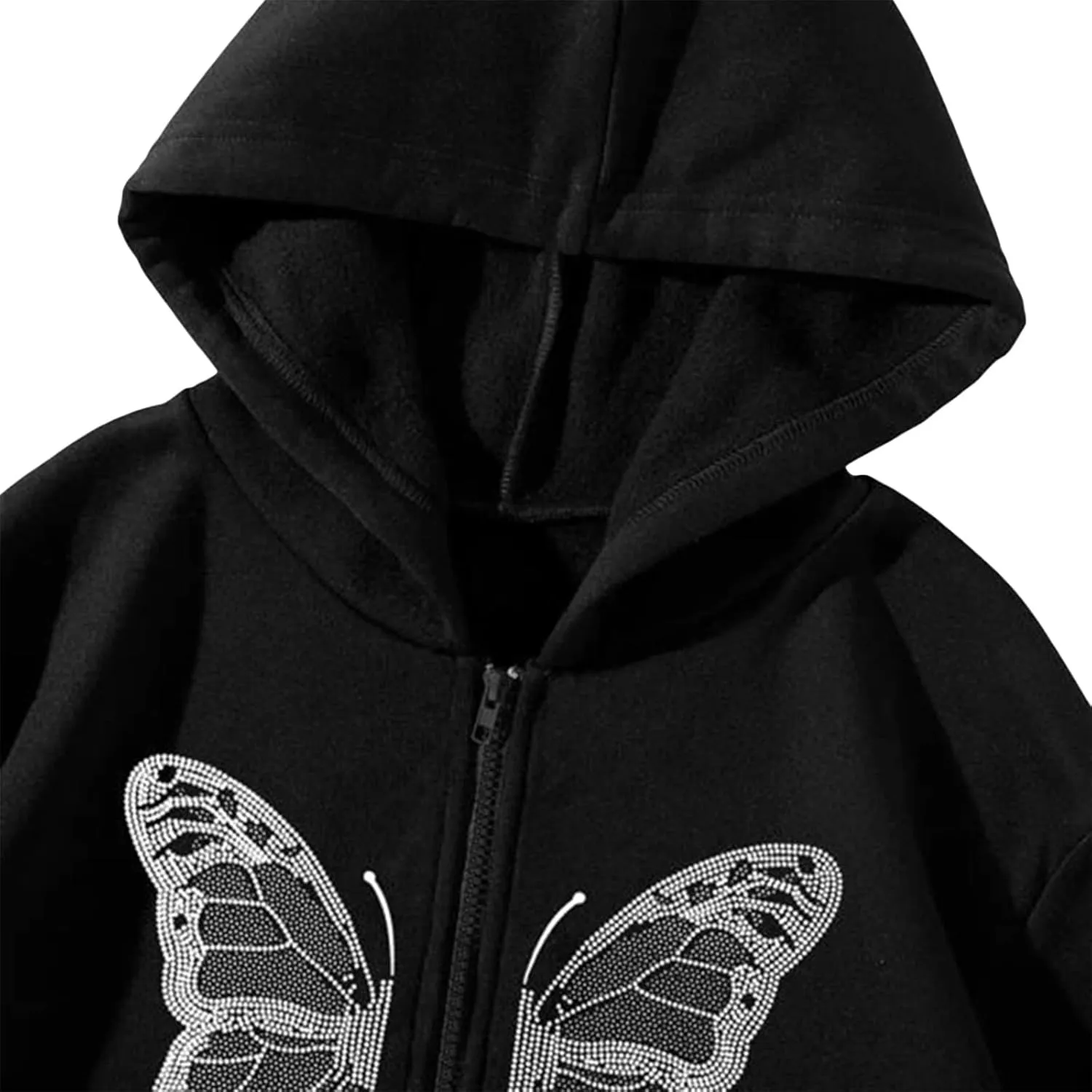 SOLILOQUY Women Zip Up Hoodie Y2k Vintage Graphic Oversized Hooded Sweatshirt Jacket Pullover Coats Harajuku Streetwear