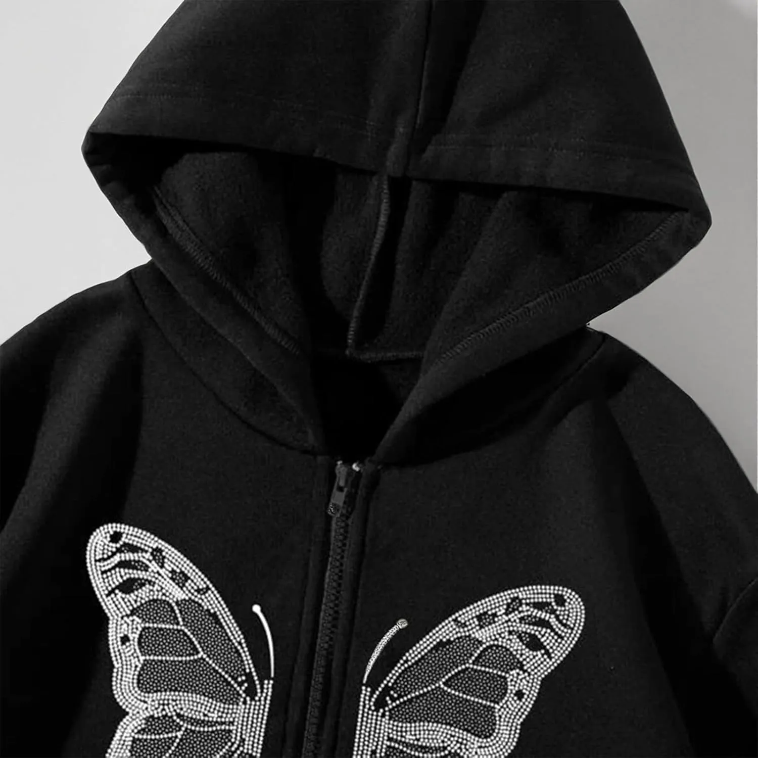 SOLILOQUY Women Zip Up Hoodie Y2k Vintage Graphic Oversized Hooded Sweatshirt Jacket Pullover Coats Harajuku Streetwear