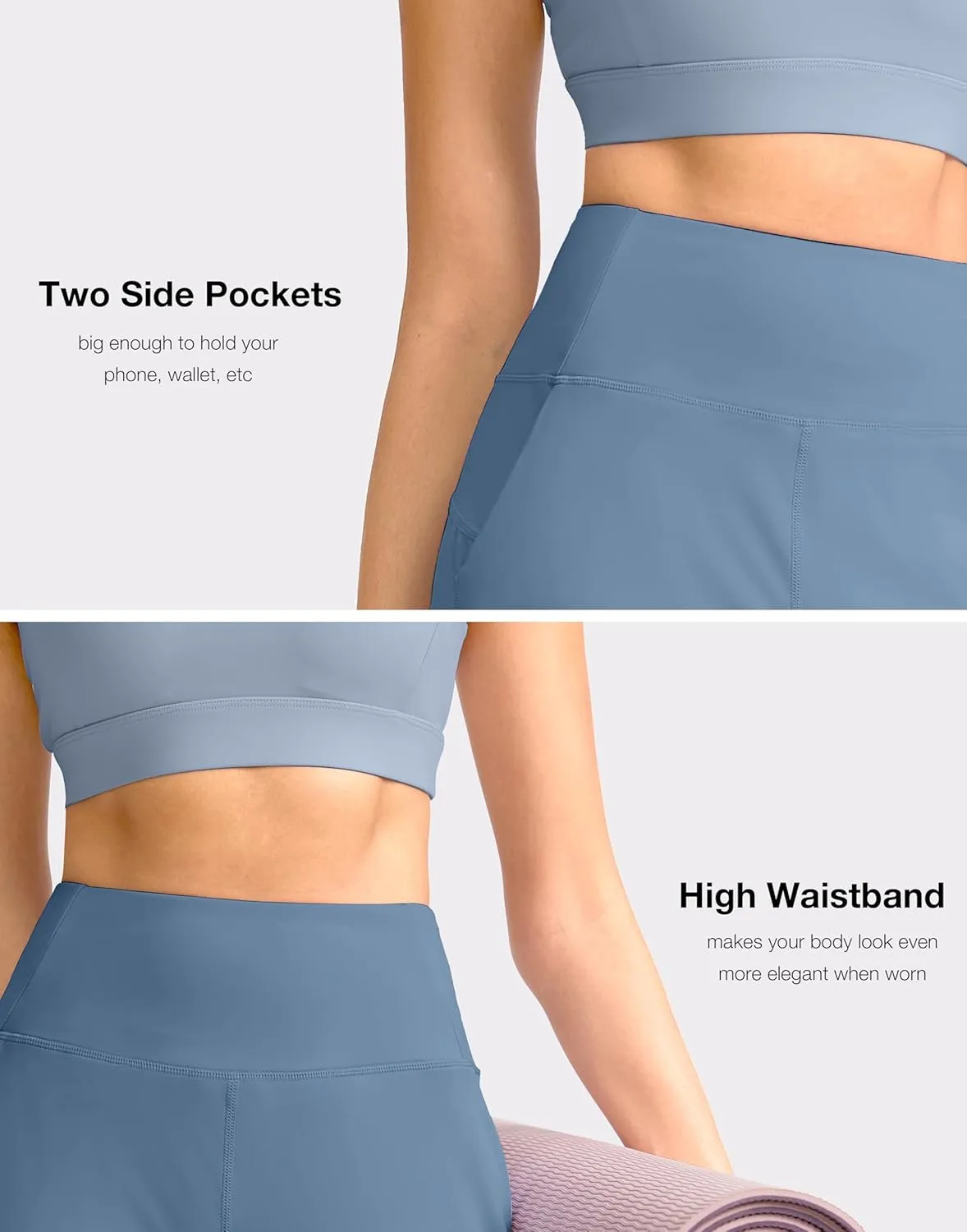 Soothfeel Capri Pants for Women Wide Leg Yoga Pants with Pockets High Waist Casual Dress Crop Pants