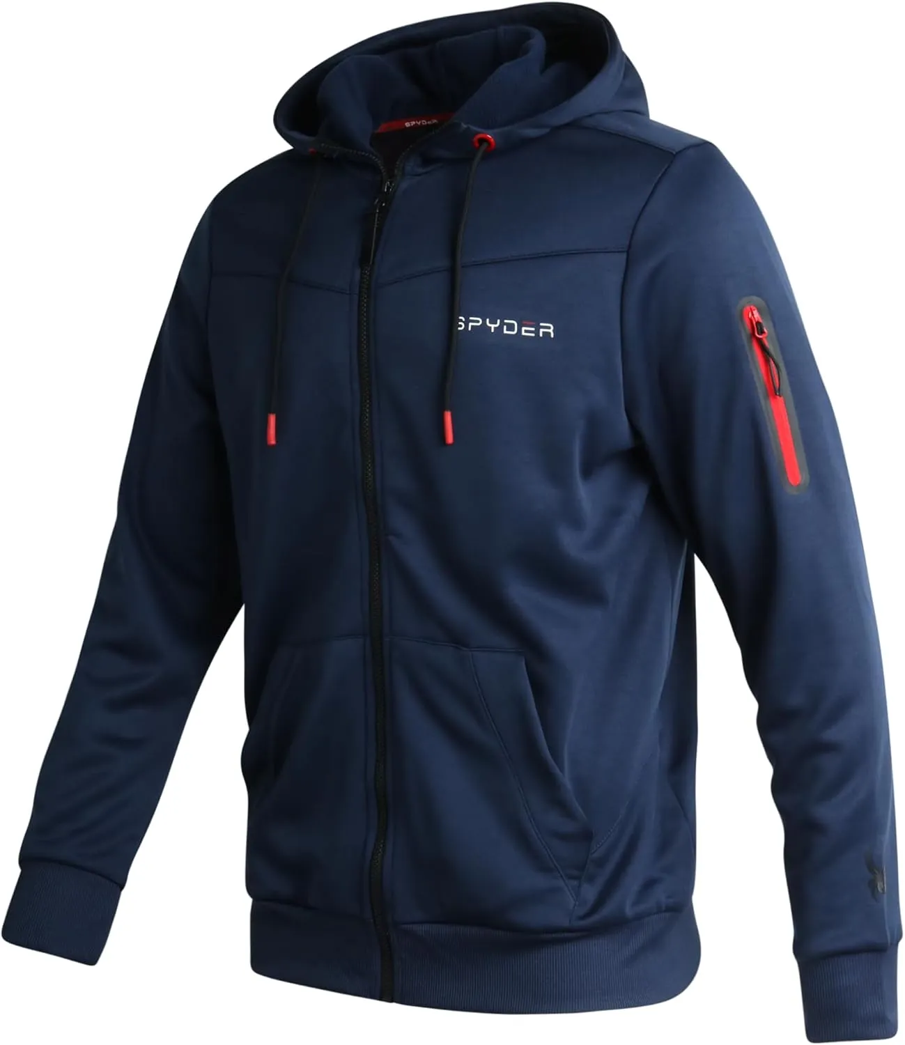 Spyder Men's Active Sweatshirt - Performance Tech Fleece Zip Hoodie Sweatshirt - Workout Full Zip Track Jacket for Men (S-XL)