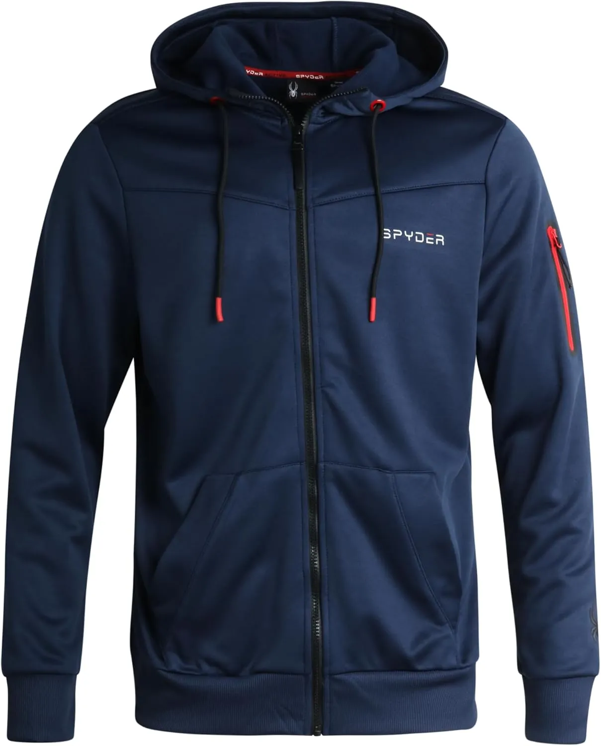 Spyder Men's Active Sweatshirt - Performance Tech Fleece Zip Hoodie Sweatshirt - Workout Full Zip Track Jacket for Men (S-XL)