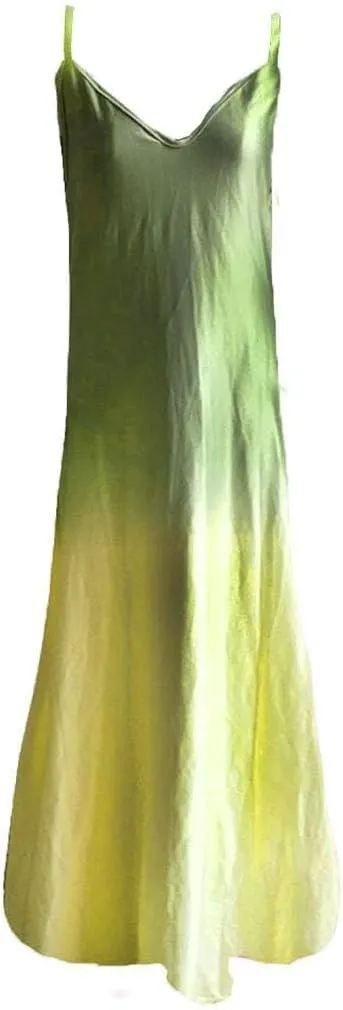 Summer Dresses for Women 2024 Casual V-Neck Long Dress Elegant A Line Sleeveless Printed Beach Sundress