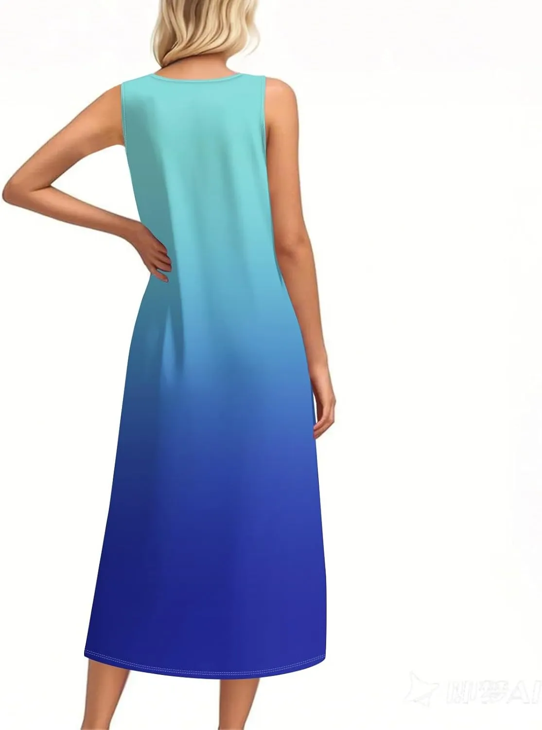 Summer Dresses for Women 2025 Sleeveless Button Down Maxi Dress Casual Loose Long Beach Sundress Travel Vacation Outfits