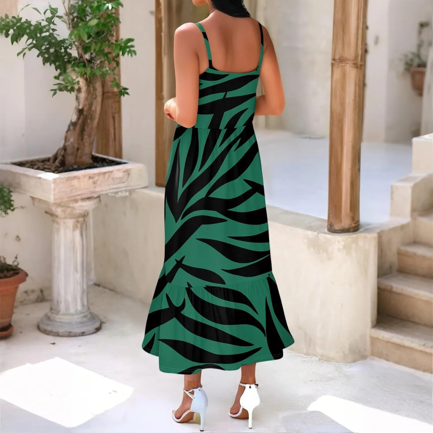 Summer Dresses for Women 2025 Vacation Casual Plus Size Maxi Sun Dress Trendy Flowy Beach Long Dresses