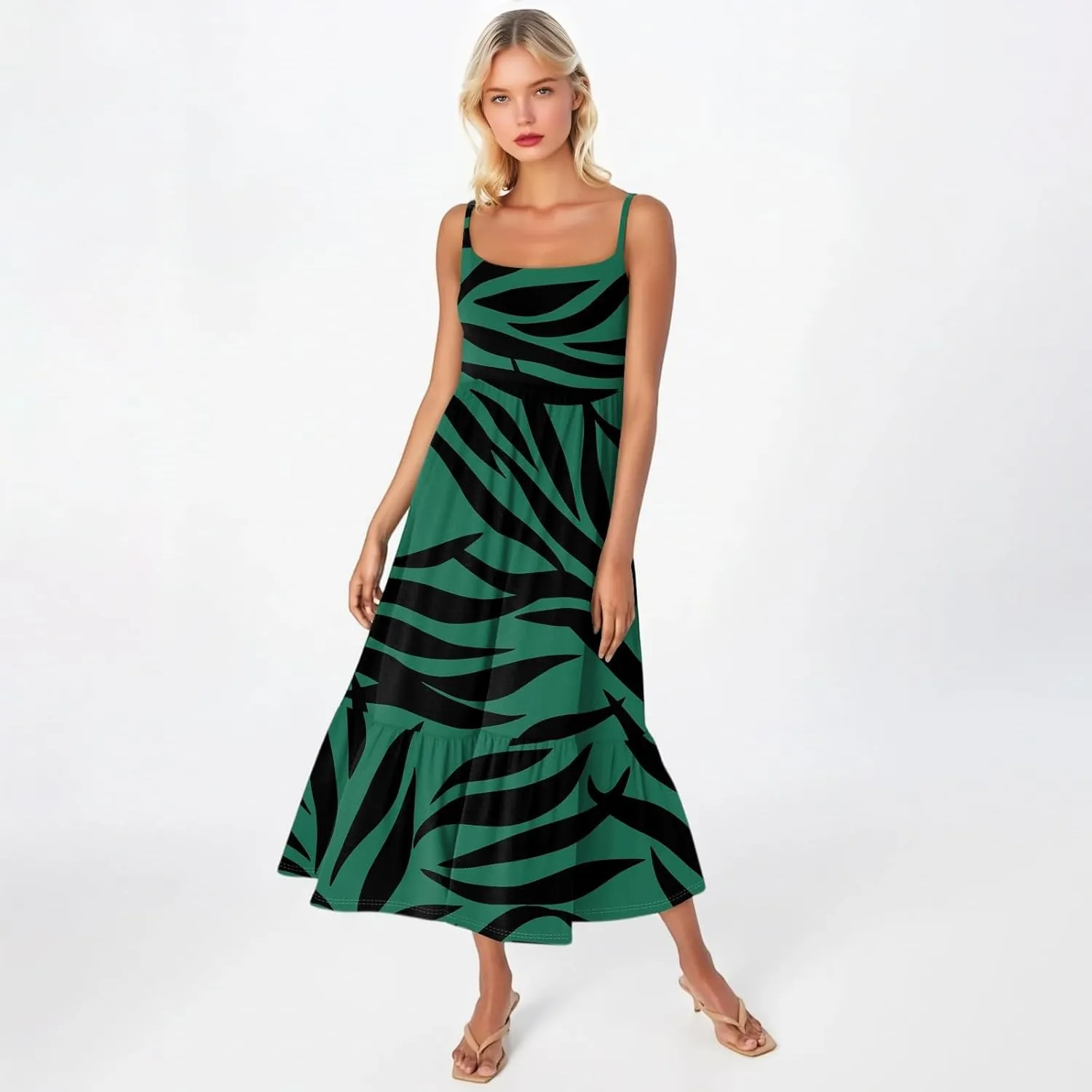 Summer Dresses for Women 2025 Vacation Casual Plus Size Maxi Sun Dress Trendy Flowy Beach Long Dresses