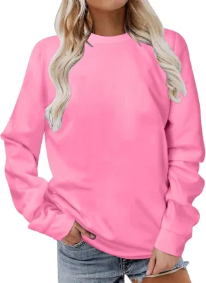 Sweatshirt for Women Fall Fashion Long Sleeve Pullover Crewneck Shirt Tops Teen Girl Casual Oversized Workout Sweater