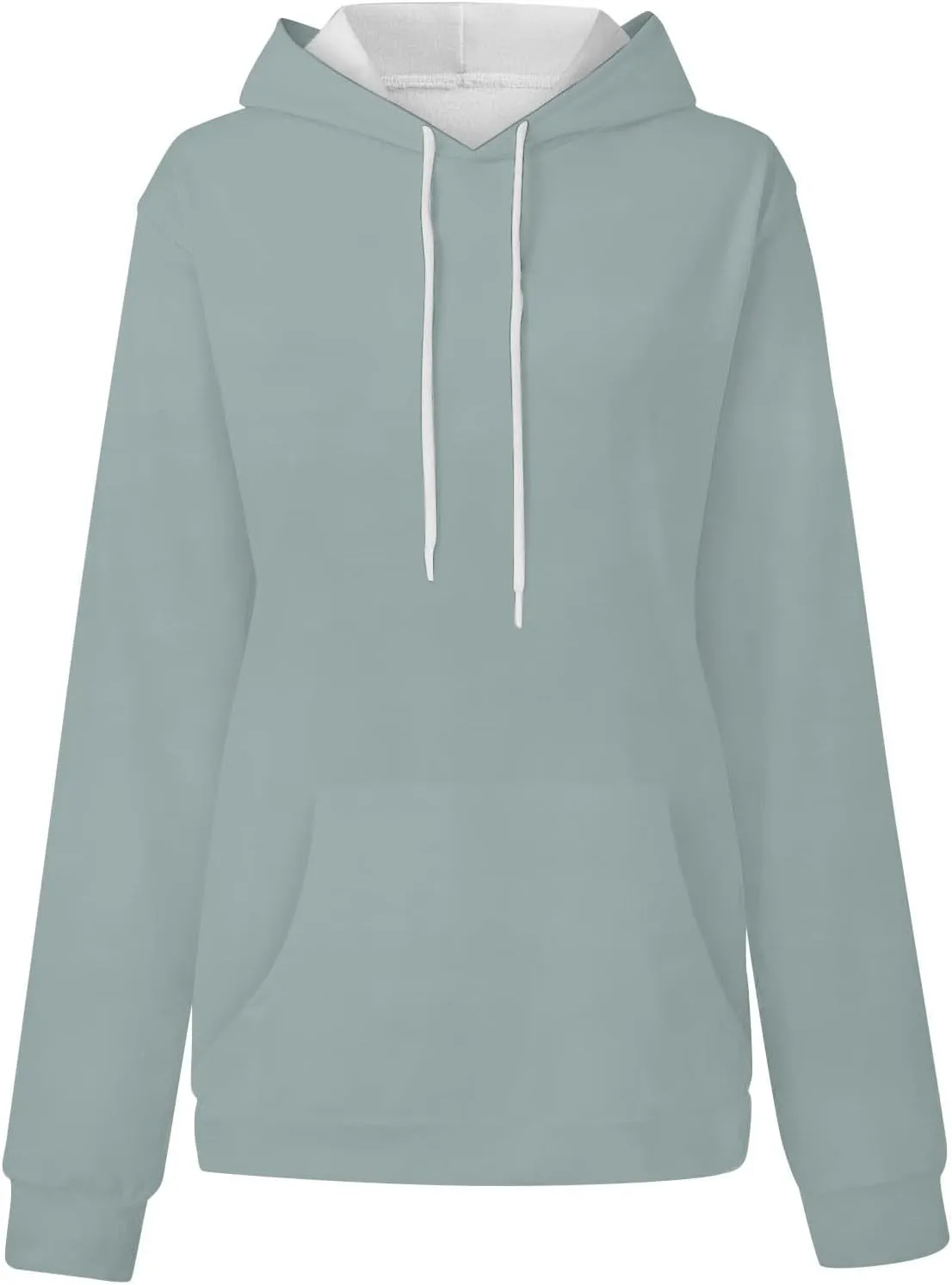 Sweatshirt for Womens Fashion Plain Long Sleeve Oversized Hoodies Causal Pullover Loose Fit Athletic Oversized Tops