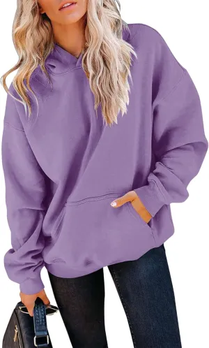 TICTICMIMI Women's Hoodies Sweatshirts Cute Long Sleeve Tops Loose Fleece Pullover Shirts with Pocket