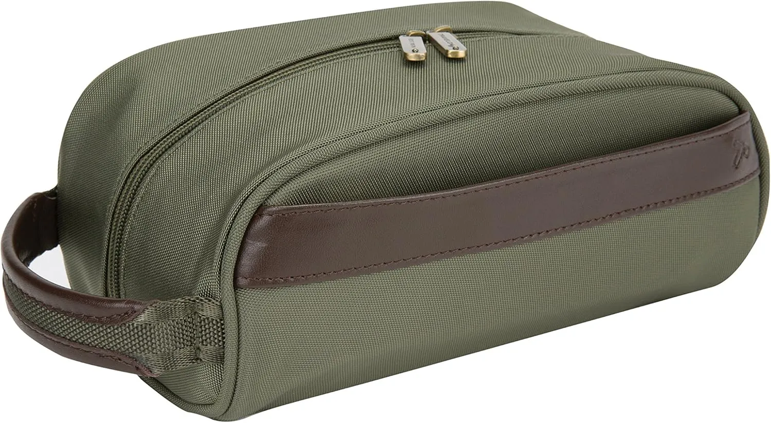 Travelon Classic Plus Top Zip Toiletry Kit Travel Accessory, Olive, One Size