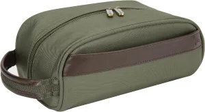 Travelon Classic Plus Top Zip Toiletry Kit Travel Accessory, Olive, One Size