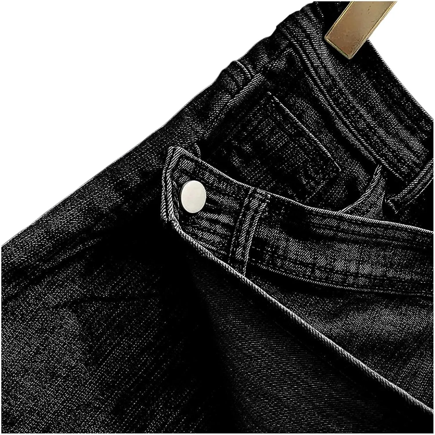 Uillui Women's Y2K Distressed Booty Denim Skorts Trendy High Waist Asymmetrical Hem Stretchy Skinny Jean Skorts Skirt Shorts