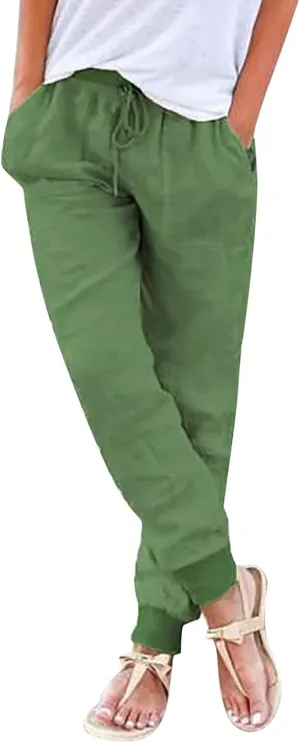 Wide Leg Sweatpants Winter Slack Work Capris with Pockets Straight Leg High Waisted
