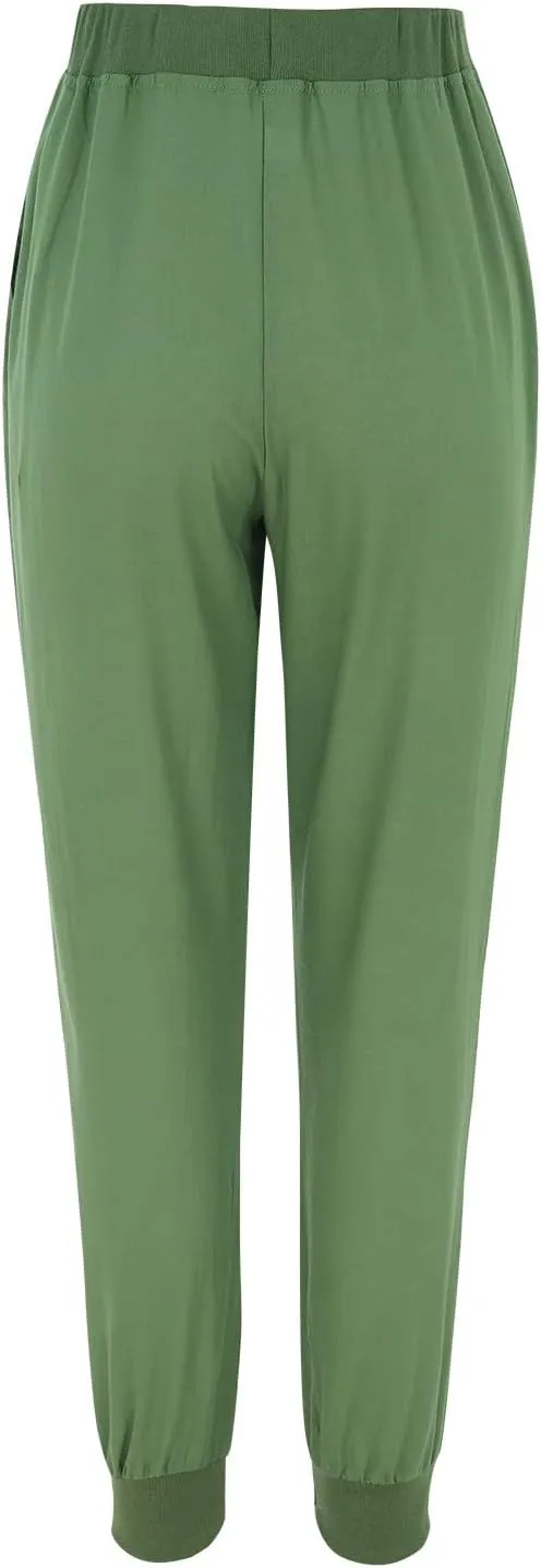 Wide Leg Sweatpants Winter Slack Work Capris with Pockets Straight Leg High Waisted