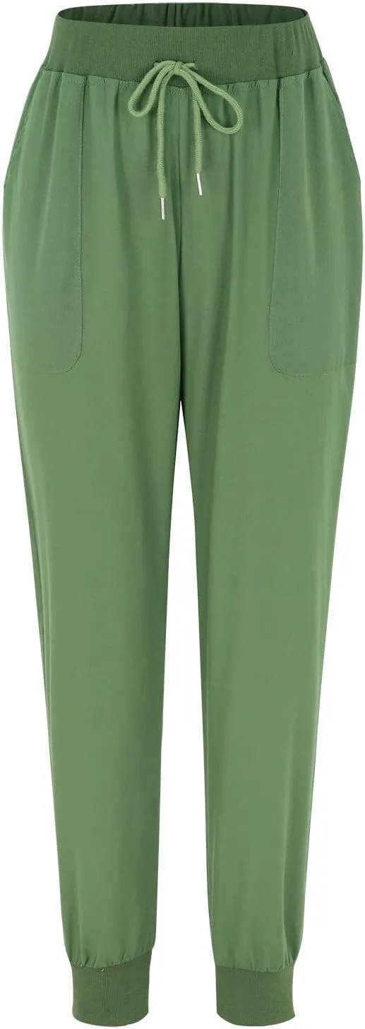 Wide Leg Sweatpants Winter Slack Work Capris with Pockets Straight Leg High Waisted