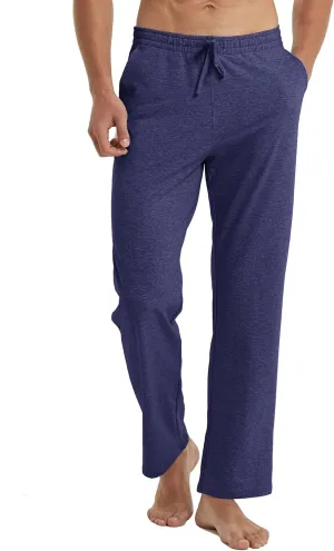 Willit Men's Cotton Yoga Sweatpants Athletic Pants Open Bottom Exercise Lounge Pants Loose Male Sweat Pants with Pockets
