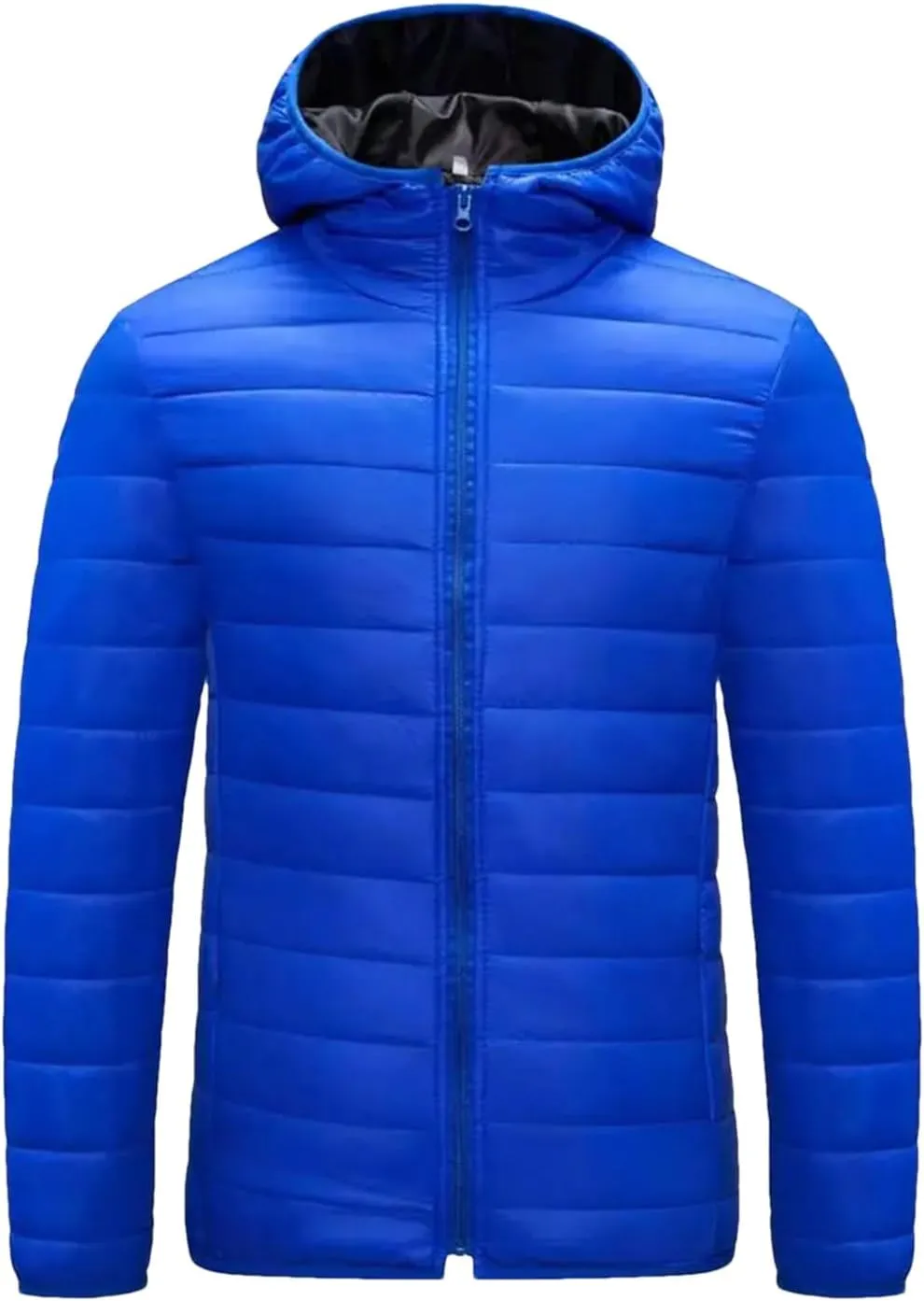 Winter Men Coat Hooded Cotton Padded Warm Windproof Parka Zipper Closure Lightweight Down Coat Sports Clothes